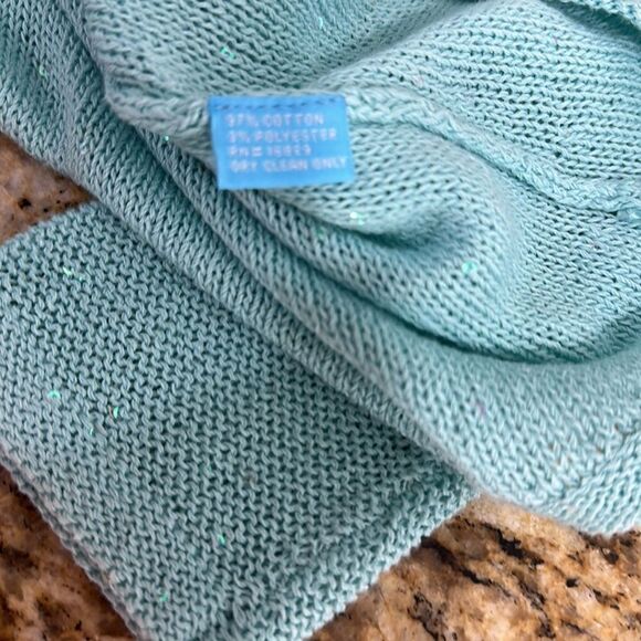 J. McLaughlin Mint Green Beaded Hi-Low Hem Knitted Tunic Top Size S - Picture 5 of 7